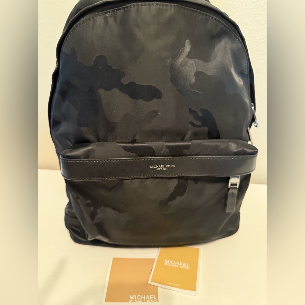 Michael Kors Black Camouflage Backpack